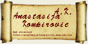 Anastasija Kompirović vizit kartica